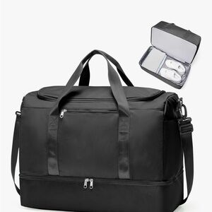 Black Travel Duffel Weekender Bag